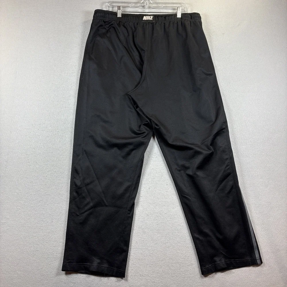 Nike‎ Dri-Fit Track Pants Men XL Black Logo 480238 Straight Pockets